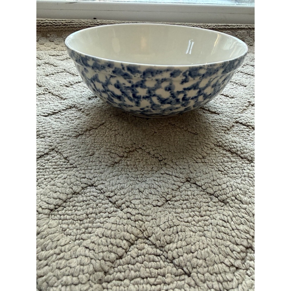 Gibson Housewares China Blue Speckled Cereal Soup Bowl